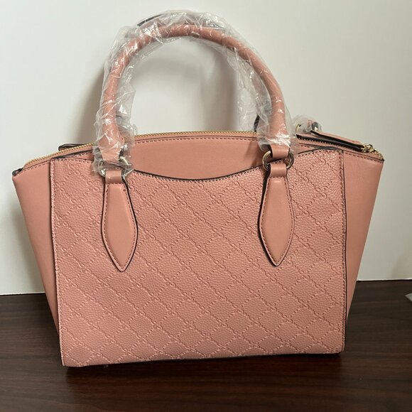 NINE WEST Women's Kyelle Jet Set Satchel, Pink Crossbody New - Picture 2 of 10